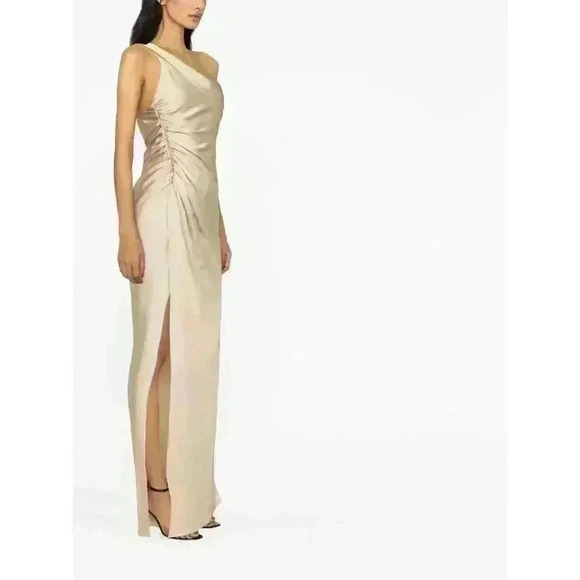 New NWT Jonathan Simkhai One-Shoulder Satin Maxi Dress, Size 2 Retails $1,100 - Picture 2 of 6